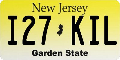 NJ license plate I27KIL