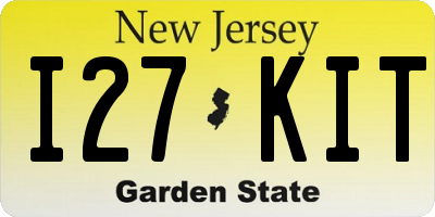 NJ license plate I27KIT