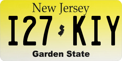 NJ license plate I27KIY