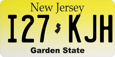 NJ license plate I27KJH