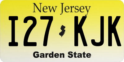 NJ license plate I27KJK