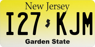 NJ license plate I27KJM