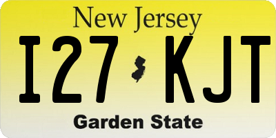 NJ license plate I27KJT