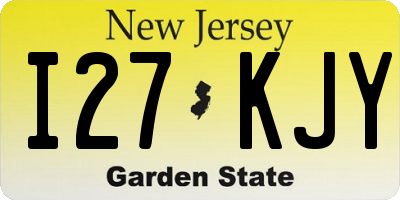 NJ license plate I27KJY