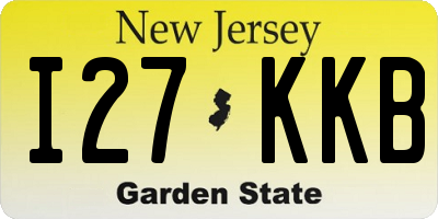 NJ license plate I27KKB