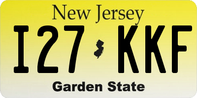 NJ license plate I27KKF