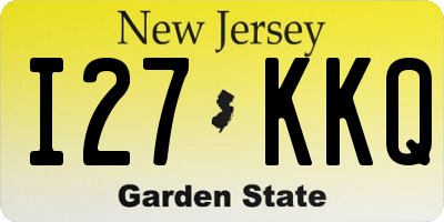 NJ license plate I27KKQ