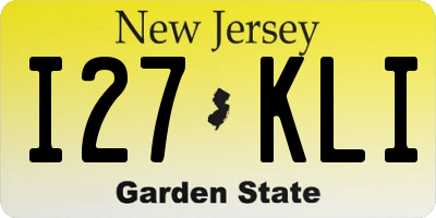 NJ license plate I27KLI