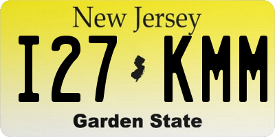 NJ license plate I27KMM