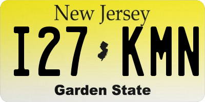 NJ license plate I27KMN