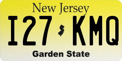 NJ license plate I27KMQ