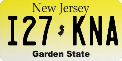 NJ license plate I27KNA