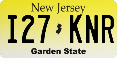 NJ license plate I27KNR