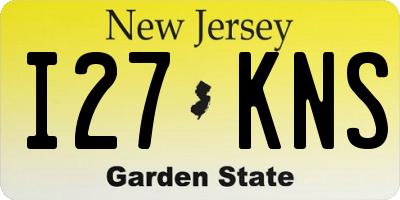 NJ license plate I27KNS