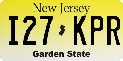 NJ license plate I27KPR
