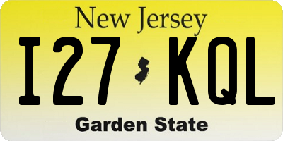 NJ license plate I27KQL