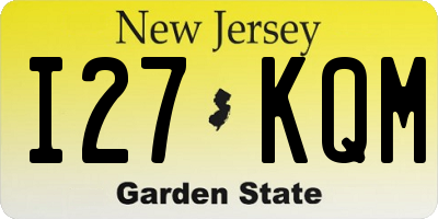 NJ license plate I27KQM