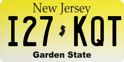 NJ license plate I27KQT