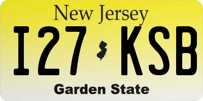 NJ license plate I27KSB