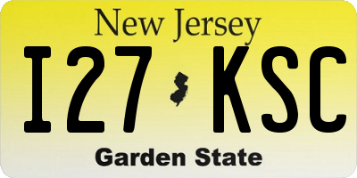NJ license plate I27KSC