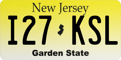 NJ license plate I27KSL