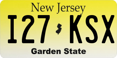 NJ license plate I27KSX