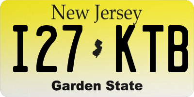 NJ license plate I27KTB