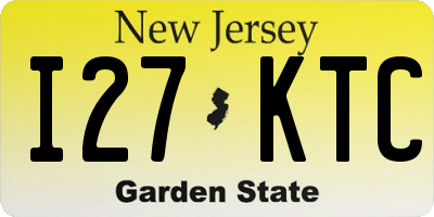 NJ license plate I27KTC