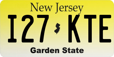 NJ license plate I27KTE