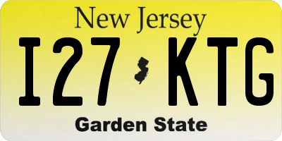 NJ license plate I27KTG