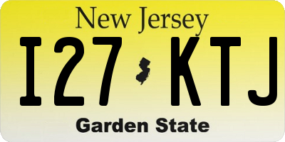 NJ license plate I27KTJ
