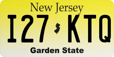 NJ license plate I27KTQ