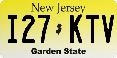 NJ license plate I27KTV