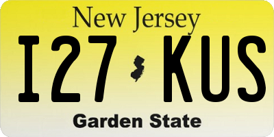 NJ license plate I27KUS