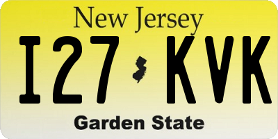 NJ license plate I27KVK