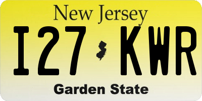 NJ license plate I27KWR