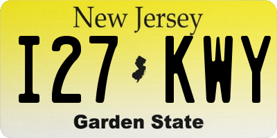 NJ license plate I27KWY