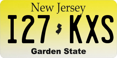 NJ license plate I27KXS