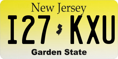 NJ license plate I27KXU