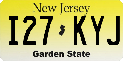NJ license plate I27KYJ