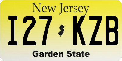 NJ license plate I27KZB