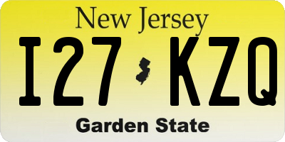 NJ license plate I27KZQ