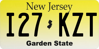 NJ license plate I27KZT