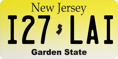 NJ license plate I27LAI