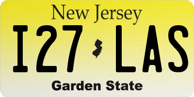 NJ license plate I27LAS