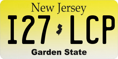 NJ license plate I27LCP