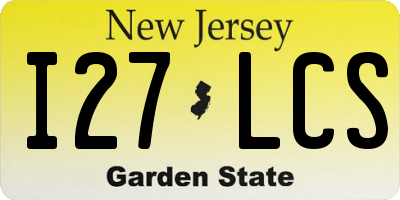 NJ license plate I27LCS