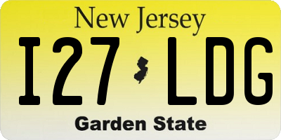NJ license plate I27LDG