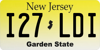 NJ license plate I27LDI