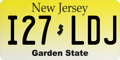NJ license plate I27LDJ